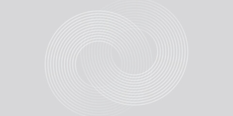 White geometric abstract background overlap layer on bright space with lines effect decoration. Modern graphic design element circles style concept modern