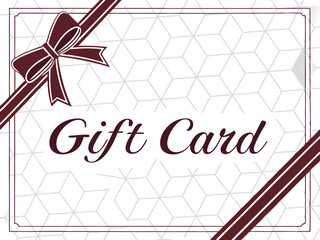 Elegant Gift Card with Bow and Ribbon Ai-Generated