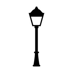 Fototapeta premium Street lamp icons set. Outdoor garden and landscape path lights. Flat vector illustration. Isolated on white background.