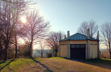 Die Afrika-Kapelle auf dem Schaumberg in der Gemeinde Tholey im Landkreis St. Wendel im Saarland....