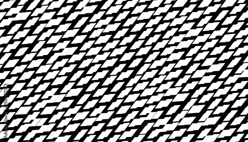 Poster black and white abstract geometric pattern with pixel effect for modern background and jersey design