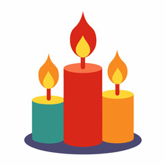 Candles with white background
