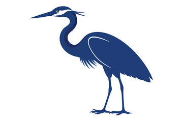 heron on a white background
