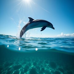 Obraz premium dolphin in the water