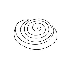 One Line Cinnamon Roll
