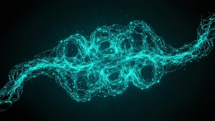 Interconnected bioluminescent network illuminating the darkness - Powered by Adobe