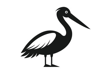white stork silhouette