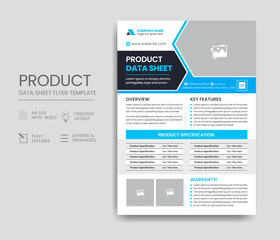 Product Data Sheet template design