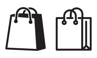 Shopping bag icon, shopping bag symbol isolated on transparent background, icon for app or web site, Shopping bag PNG. vector illustration eps file.