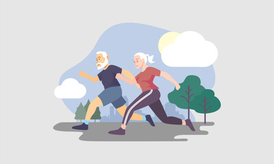 Plus Size Woman Practicing Yoga and Gym Training – Healthy Lifestyle Illustration

