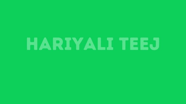 Hariyali teej text in white on a solid green background image