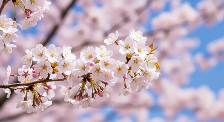 Obraz premium Cherry Blossom Branch in Full Spring Bloom