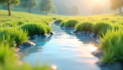 sunrise over the river