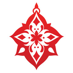 red star on white background