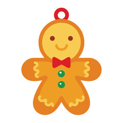 gingerbread man isolated on white