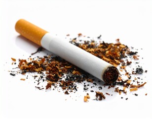 cigarette on white background