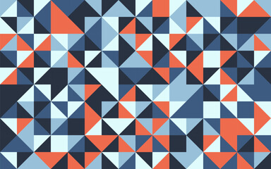 Seamless pattern dynamic mosaic of interlocking triangles background