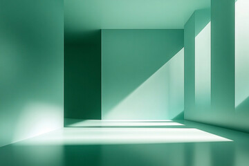 Fototapeta premium Minimalist architectural space with diffused lighting and monochromatic palette