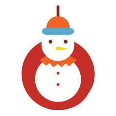 snowman with christmas tree