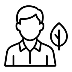 Ecologist man icon on white background vector
Vector line profession icon