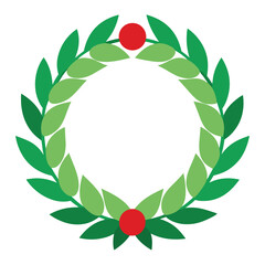 christmas wreath vector illustration