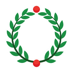 christmas wreath vector illustration