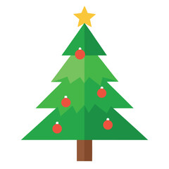 christmas tree vector illustration