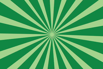 Bright green rays background. Comics, pop art style.