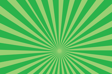 Bright green rays background. Comics, pop art style.