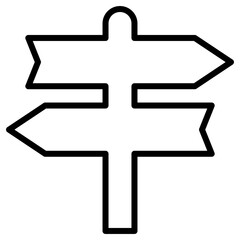 Obraz premium Directions logo symbol line