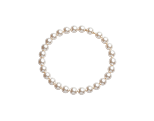 Elegant Pearl Bracelet Circular Strand of Lustrous Gems with Golden Accents