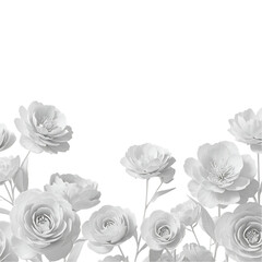 Grey Rose Border, Floral Design