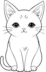 Cute Cat Coloring Page Illustration
The clean and simple linework makes it ideal for both physical and digital coloring activities