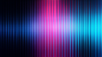 A vibrant abstract background featuring a ribbed texture with a radiant gradient glow. Electric shades of pink, blue, and purple blend seamlessly in a futuristic vintage aesthetic. Tech and retro.