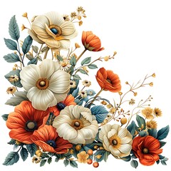 Bloom filled artwork with soft color blend high resolution picture