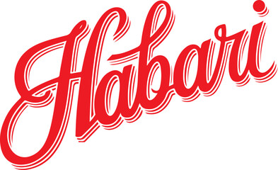 Habari Red Script Logo.