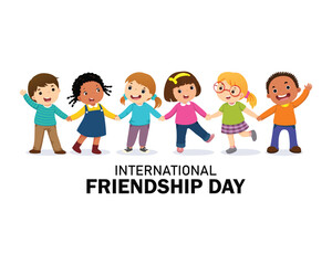 vector graphic of international day of friendship good for international day of friendship celebration. flat design. flyer design.flat illustration.