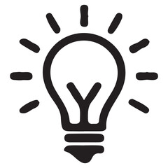 Light bulb idea icon vector . Vector illustration EPS 10