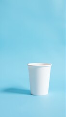 mockup paper cup with coffee on table
