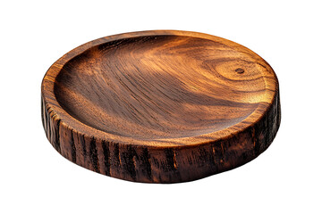 wood plate isolated on transparent background