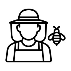 Beekeeper man icon on white background vector
Vector line profession icon