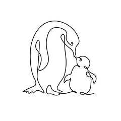 One Line Penguin