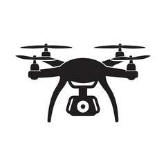 civilian aerial drone flat icon for apps website vector art
