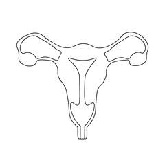 One Line Female Uterus