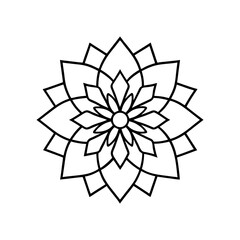 classic circular mandala detailed line art vector