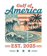 4th July Gulf of America USA Patriotic T shirt