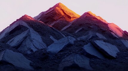 sunset in the mountains