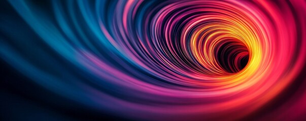 Fototapeta premium Abstract Colorful Light Trails into a Tunnel, background , vortex