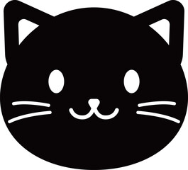 ネコのアイコン　モノトーン