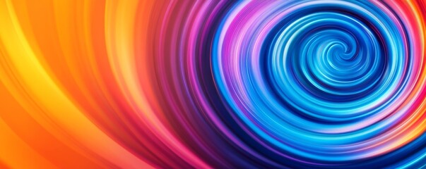 Fototapeta premium Abstract Swirl Orange to Blue Gradient, Circular Motion,colorful ,dynamic
